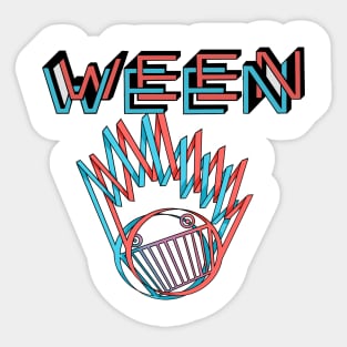 Ween 3 Dimensional Boognish Sticker